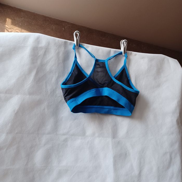 Nike piękny stanik treningowy sportowy biustonosz XS S 34 36 niebieski