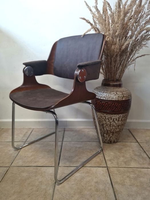 Krzesło gabinetowe proj,Eugen Schmidt,Niemcy lata60,Mid-century modern