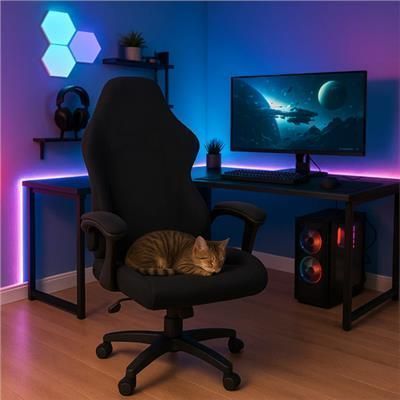 Pokrowiec ochronny na fotel gamingowy czarny