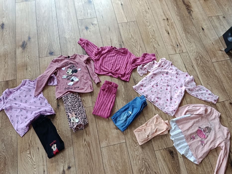 Komplety r. 110 paka dla dziewczynki na wiosnę