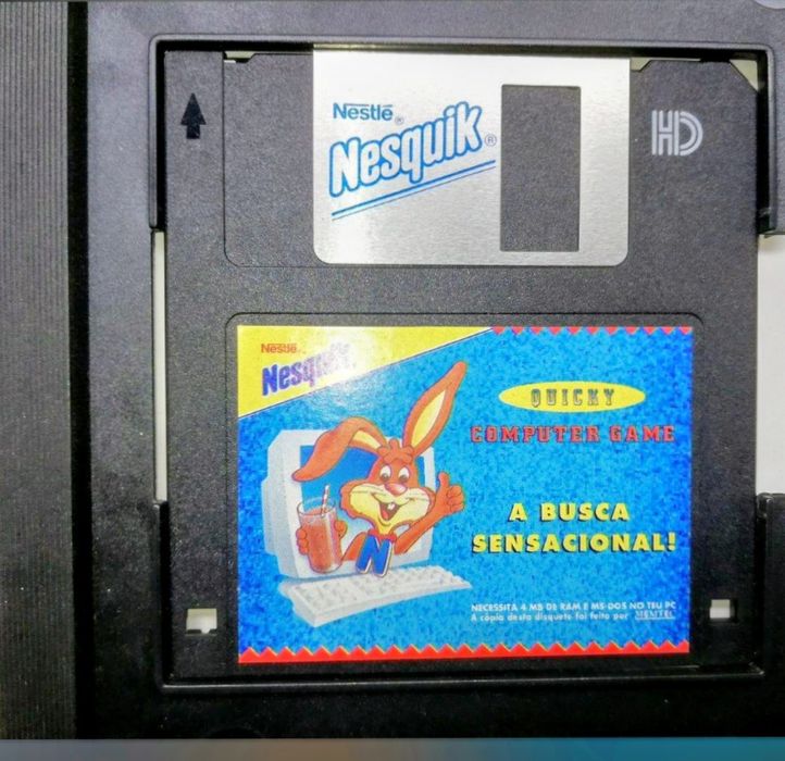 Antigo jogo de PC em disquete da Nesquik