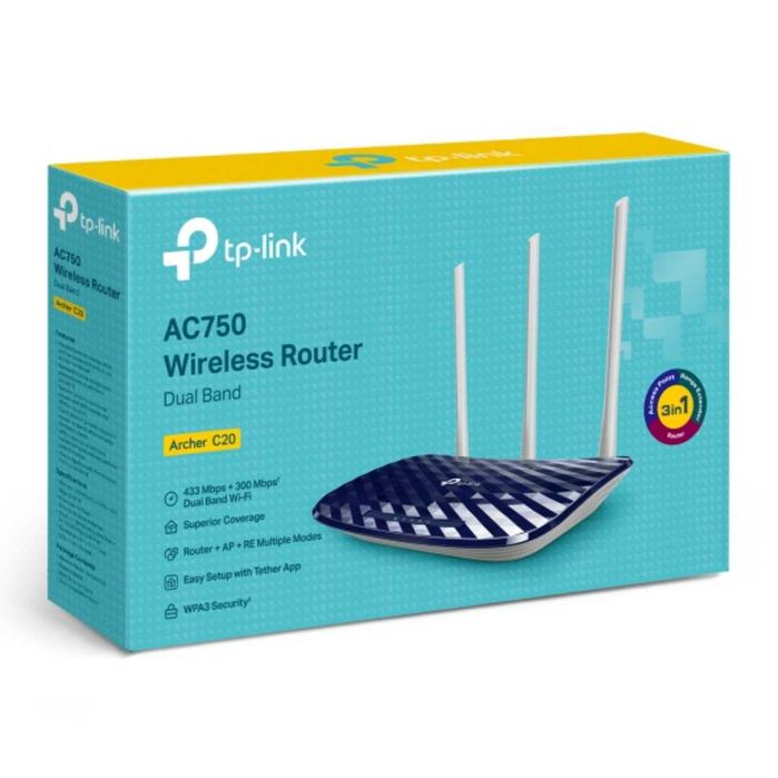 Wi-Fi роутер TP-Link Archer C20 AC750 двохдіапазонний .