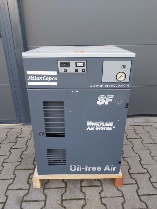 Sprężarka Spiralna Bezolejowa ATLAS COPCO 2,2 kw