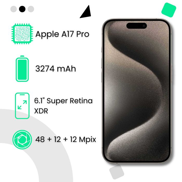 ŚWIETNA CENA! | iPhone 15 Pro 128GB Blue Titanium | do 10 rat 0%! | Gwarancja 24msc