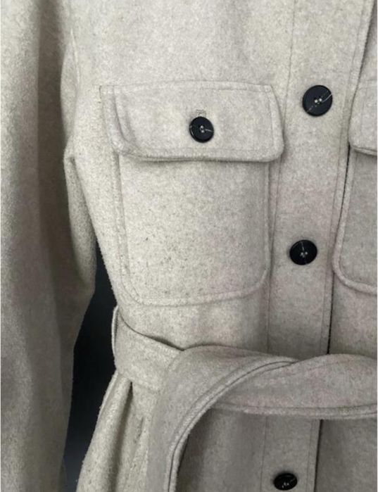 Сорочка пальто куртка жіноча zara бежева осінь/весна, демисизон