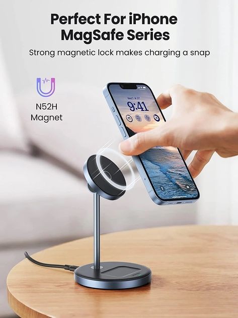 Бездротова зарядна станція UGREEN 2-в-1 MagSafe для iPhone та AirPods