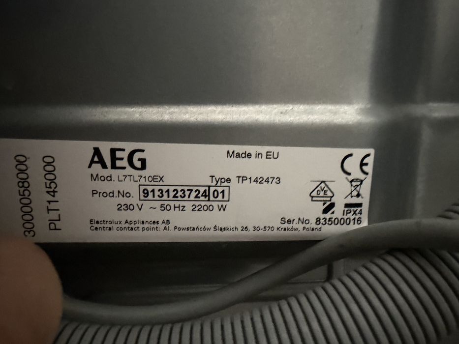Пральна машина верхня загрузка AEG L7TL710EX з Німеччини