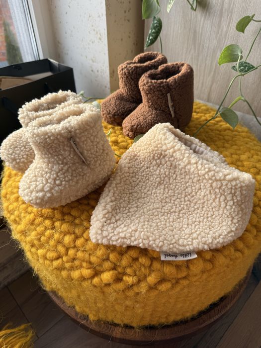 Пінетки чобітки тедді букле і хомутик little angel