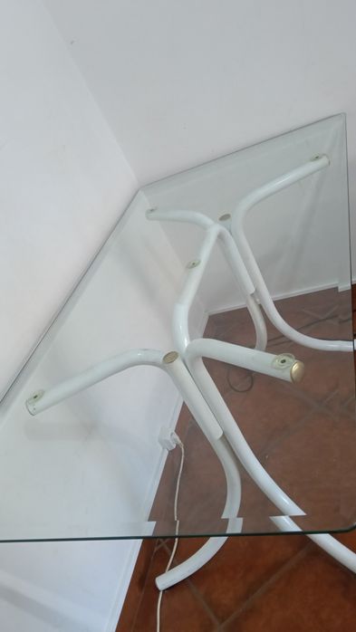 Mesa grande de vidro