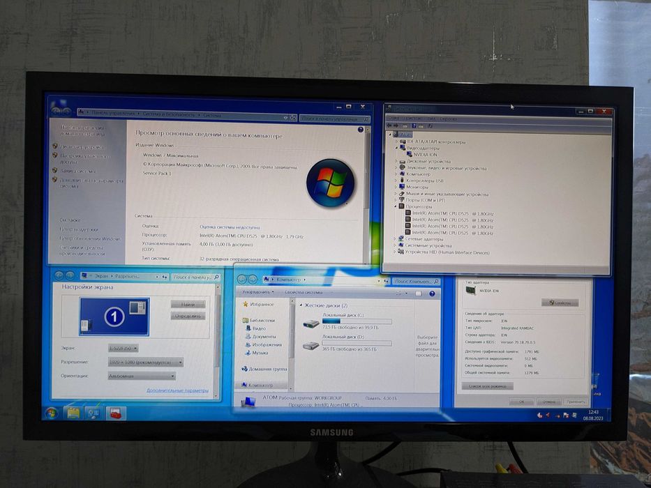 Мини пк неттоп Acer Veriton N282G + адаптер питания