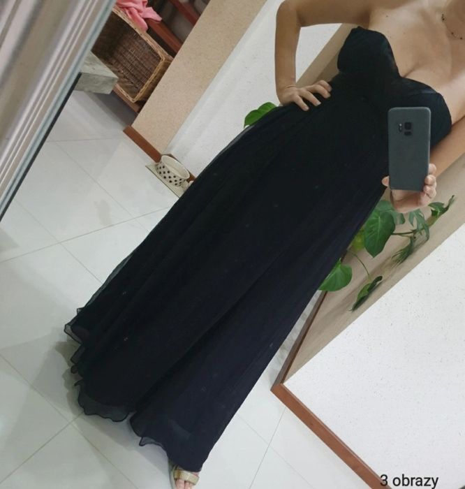 Monsoon _sukienka  Maxi 100 % jedwab M