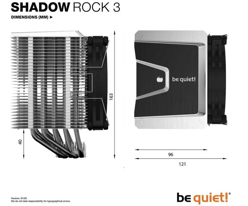 Кулер Shadow Rock 3 Black з Lightwings ARGB вентилятором