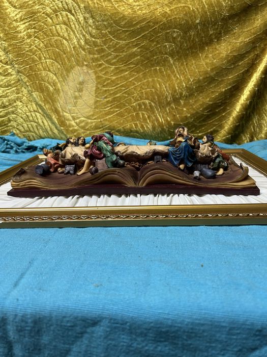 Quadro Decorativo – A Santa Ceia em Alto-Relevo