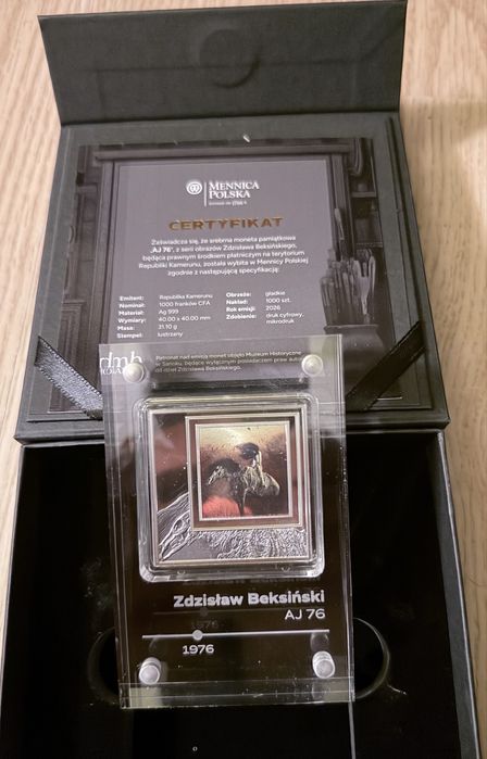 kolekcjonerski numizmatu AJ 76 Jeździec