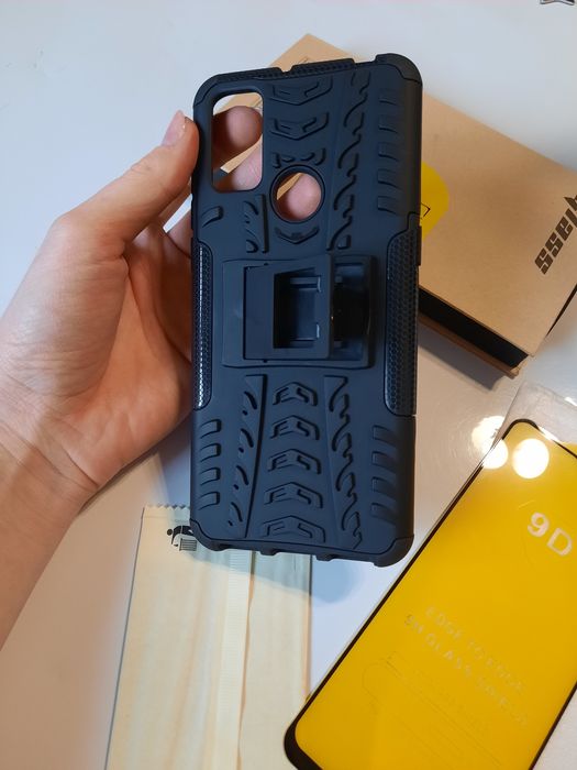 Etui pancer na Alcatel 3L 2021 z szkłem hartowanym