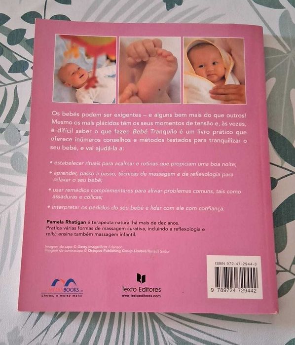 Livro "Bebé tranquilo naturalmente" de Pamela Rhatigan
