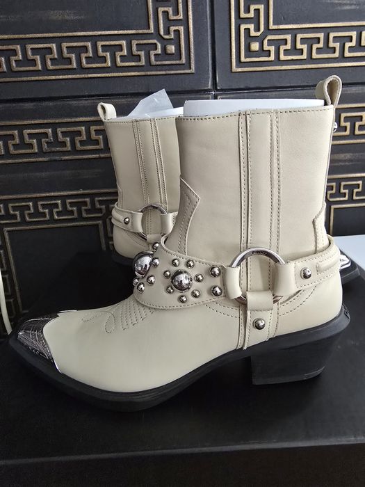 Beżowe kowbojki Pinko