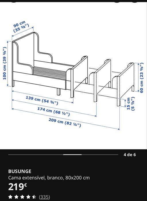 Cama extensivel de crianca rosa