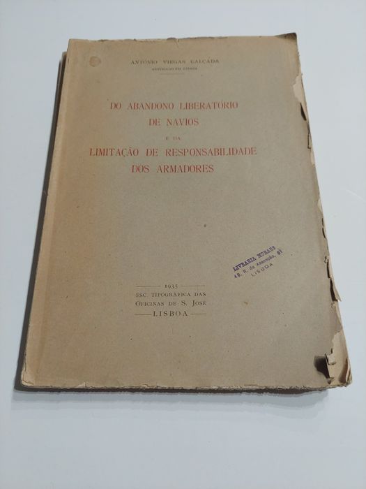 Livro do abandono liberatorio de navios 1935 marinha