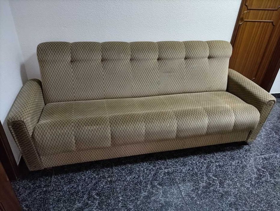 Conjunto de 3 sofás com cama tipo ortopédica