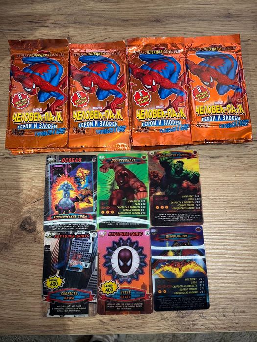 Ультра рідкі картки Человек паук карточки бустер коллекция уск павук