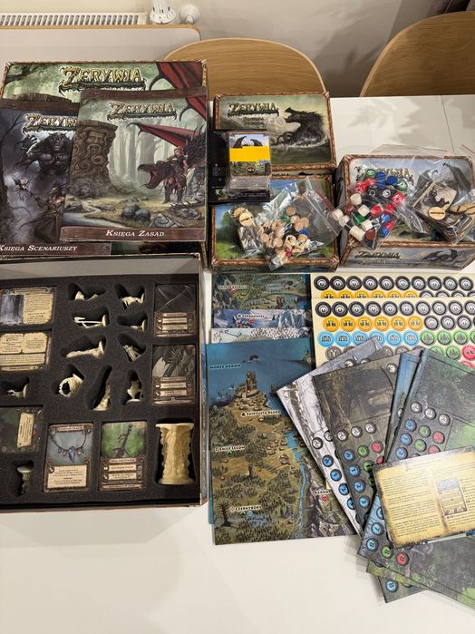 Zerywia - gra planszowa + dodatki + drewniany insert | NOWA | komplet