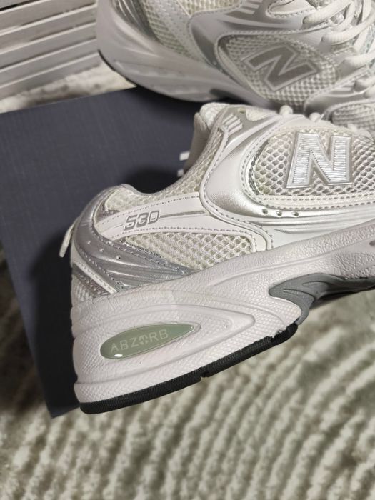 New Balance 530 White Silver / Нью беленс 530 / жіночі кросівки 39 40