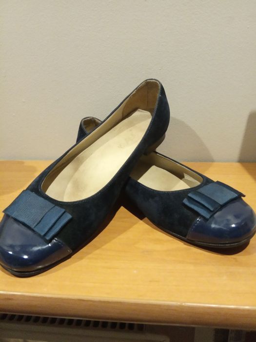 Buty- Balerinki 36 granatowe wkł 23,5 cm