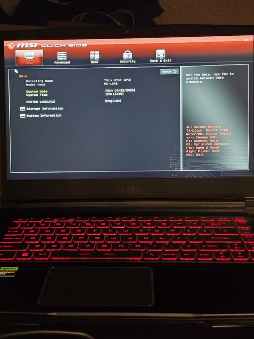 MSI Thin GF63 12VE