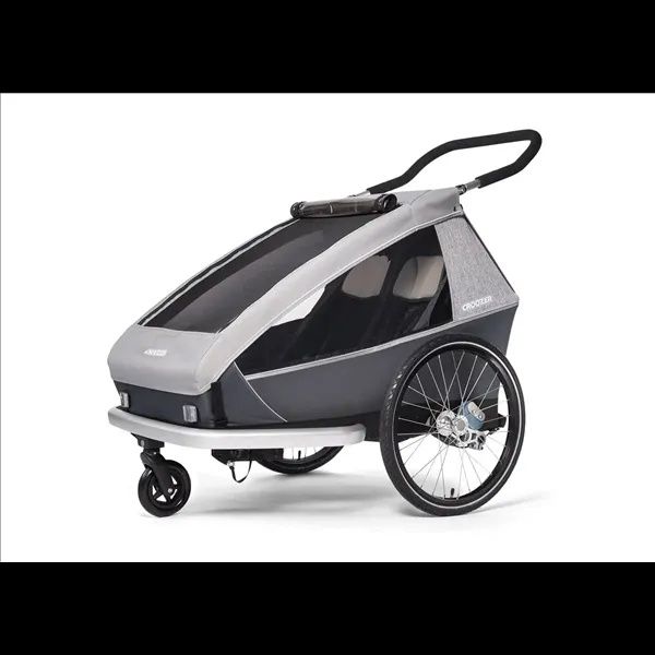 Croozer Kid Keeke 2 Stone Grey przyczepka rowerowa wózek