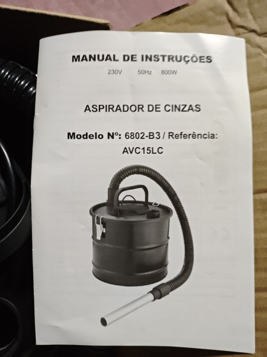 Aspirador de cinzas 15L 800 w
