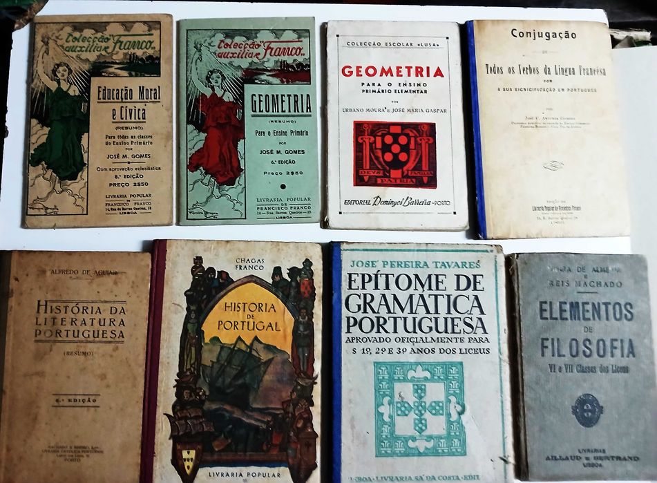 coleção de manuais escolares portugueses antigos