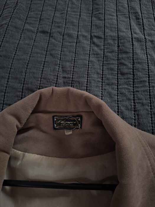 Zamszowa kurtka brązowa