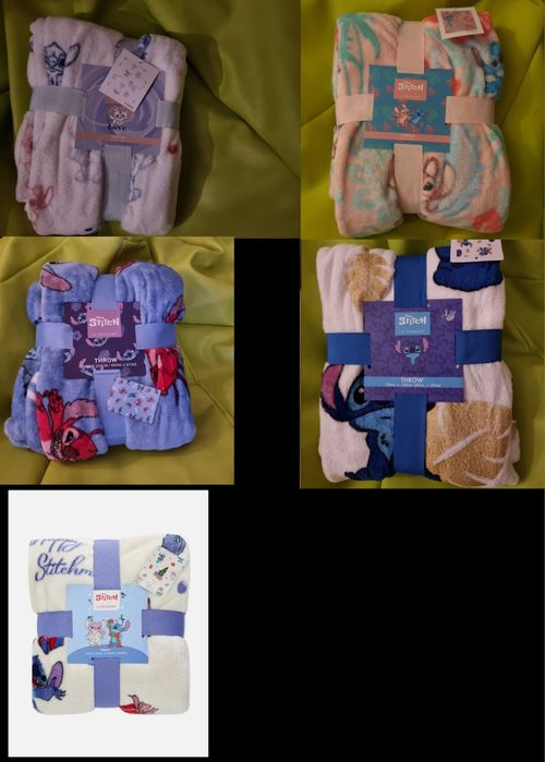 Almofada + Manta polar - Disney Stitch e Angel (novas)