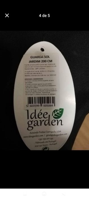 Guarda sol jardim 200cm