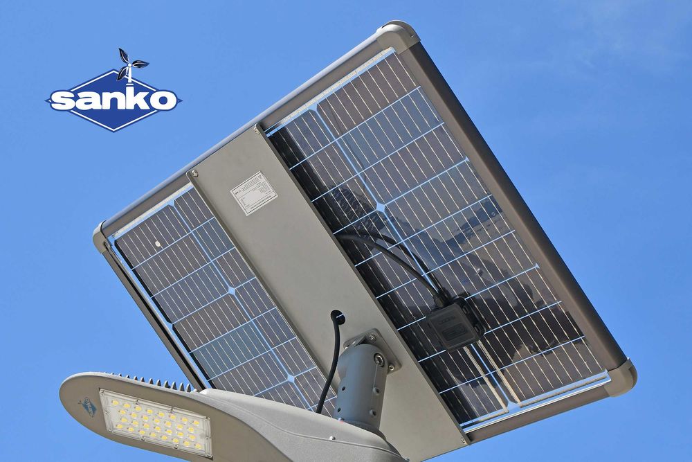 PROMOCJA !!! Solarna Lampa Uliczna LED z panelem + słup 4m + fundament