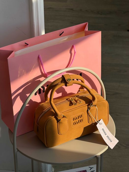Женская сумка Miu Miu Arcadie текстильная через плече Миу Миу