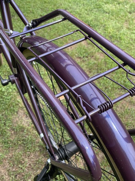 Piękny retro Rower miejski damka creme vintage fiolet