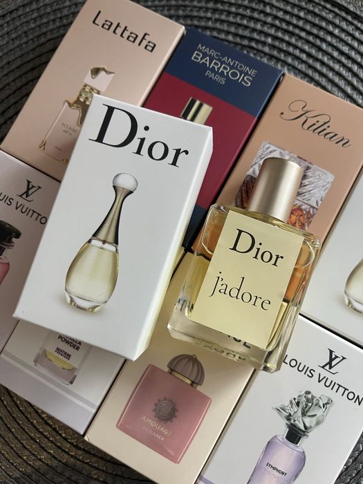 Парфуми Tilia / Dior Jadore / Kilian Angels’ Share / Louis Vuitton Symphony / Attrape Reves / Amouage Guidance 46 / Vanilla Powder / Lattafa Eclaire