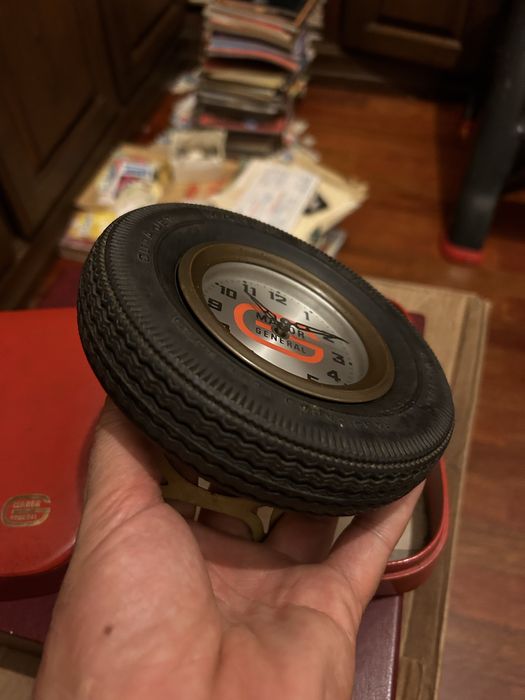 General Mabor raríssimo pneu relógio de corda com caixa original