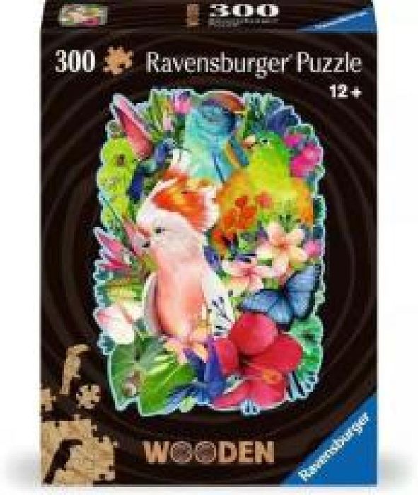 Puzzle drewniane 300 Ptaki pudełko,166x228 mm