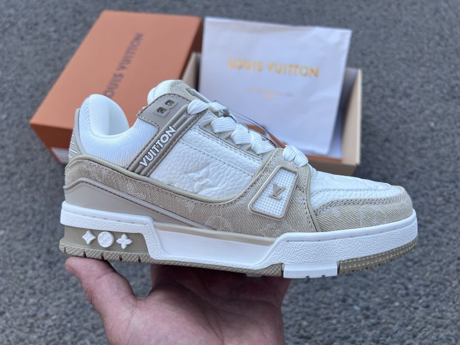 Кросівки Louis Vuitton Trainer Sneaker Beige 36-40. Луи Витон кроссовки.