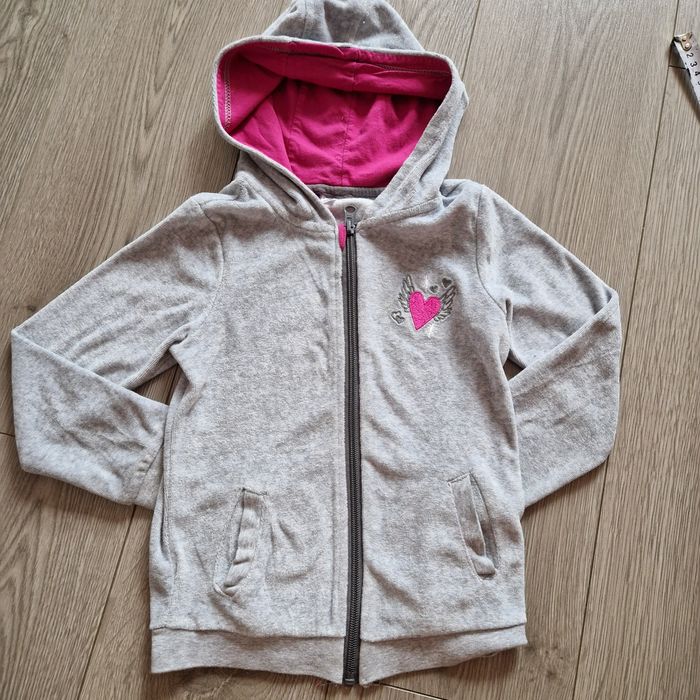 Bluza rozpinana, polar dla dziewczynki 122-128