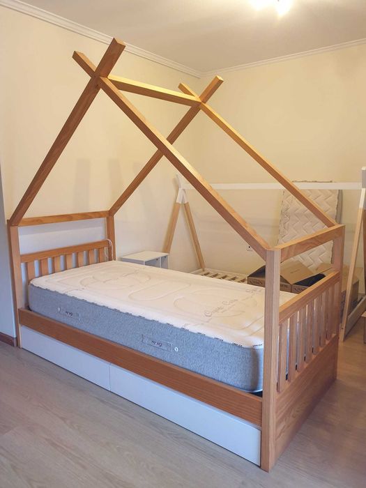 Cama solteiro 200x90 estilo tenda
