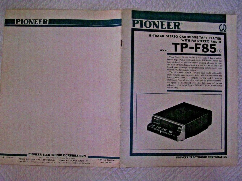 Auto-rádio Pioneer de coleção. O 1º modelo produzido pela marca.