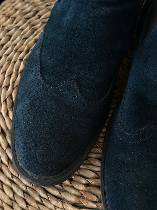 Чоловічі замшеві челсі у синьому кольорі 46 розмір