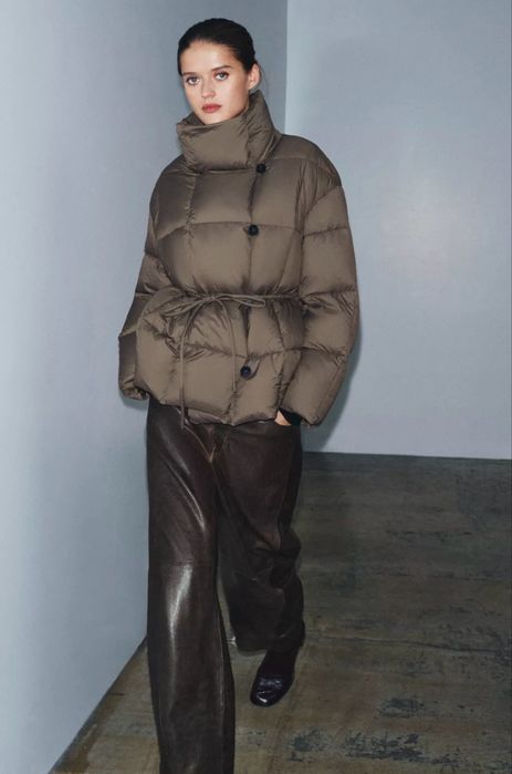 Пуховик ZARA ZW Collection куртка зима