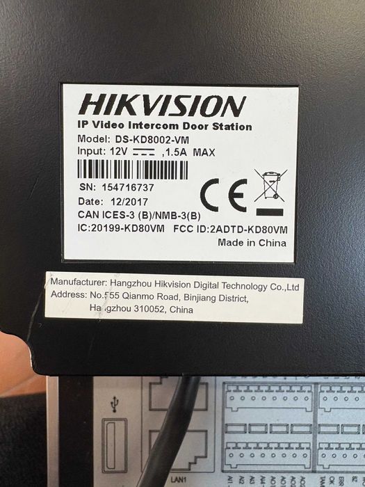 Stacja bramowa DS-KD8002-VM Domofon Videodomofon Hikvision