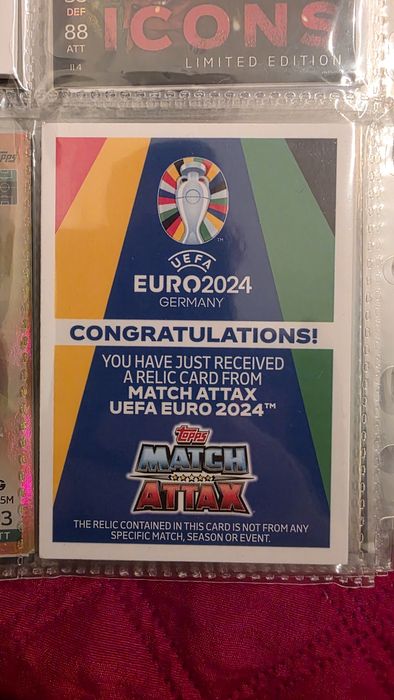Match Attax TOPPS relic Kjaer