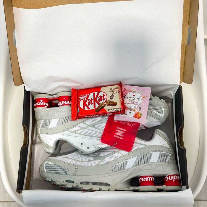 БЕЗ ПЕПЕДПЛАТ  Supreme x Nike Shox Ride 2 SP White Grey